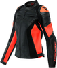 Dainese Racing 4,  leather jacket women,  color: Black/Neon-Red,  size: 54