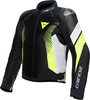 Dainese Super Rider 2 Absolute,  leather-textile jacket waterproo,  color: Black/White/Neon-Yellow,  size: 60