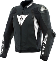 Dainese Super Speed 4,  leather jacket,  color: Matt-Black/White,  size: 50