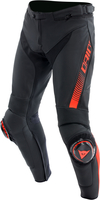 Dainese Super Speed,  leather pants,  color: Black/Neon-Red,  size: 44