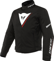 Dainese Veloce D-Dry,  textile jacket waterproof,  color: Black/White/Red,  size: 54