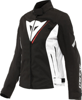 Dainese Veloce D-Dry,  textile jacket waterproof women,  color: Black/White/Red,  size: 44