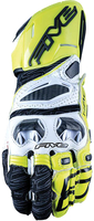 Five RFX Race,  gloves,  color: White/Neon-Yellow/Black/Red,  size: 3XL