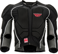 Fly Racing Barricade,  protector jacket,  color: Black/Grey,  size: S