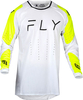 Fly Racing Evolution,  jersey,  color: White/Neon-Yellow,  size: XL