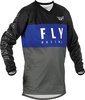 Fly Racing F-16,  jersey kids,  color: Black/Blue/Grey,  size: YM
