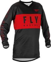 Fly Racing F-16,  jersey kids,  color: Black/Red,  size: YS