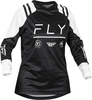 Fly Racing F-16,  jersey women,  color: Black/White,  size: S
