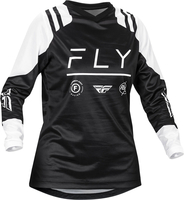 Fly Racing F-16,  jersey women,  color: Black/White,  size: XL