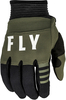 Fly Racing F-16 S23,  gloves kids,  color: Olive/Black,  size: YL
