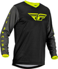 Fly Racing F-16 S23,  jersey,  color: Black/Grey/Neon-Yellow,  size: L