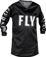 Fly Racing F-16 S23,  jersey kids,  color: Black/White,  size: YXL