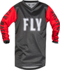 Fly Racing F-16 S23,  jersey kids,  color: Grey/Red,  size: YM