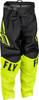 Fly Racing F-16 S23,  textile pants kids,  color: Black/Neon-Yellow,  size: 20