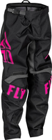 Fly Racing F-16 S23,  textile pants kids,  color: Black/Pink,  size: 18