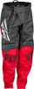 Fly Racing F-16 S23,  textile pants kids,  color: Grey/Red,  size: 18