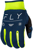 Fly Racing F-16 S24,  gloves kids,  color: Dark Blue/Neon-Yellow/Black,  size: YL