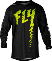 Fly Racing F-16 S24,  jersey kids,  color: Black/Neon Green,  size: YM