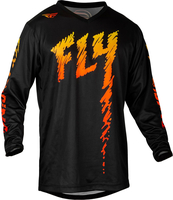 Fly Racing F-16 S24,  jersey kids,  color: Black/Orange,  size: YL