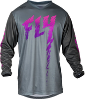 Fly Racing F-16 S24,  jersey kids,  color: Dark Grey/Pink,  size: YL