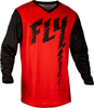 Fly Racing F-16 S24,  jersey kids,  color: Red/Black,  size: YS