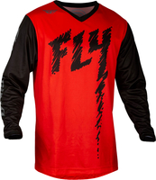 Fly Racing F-16 S24,  jersey kids,  color: Red/Black,  size: YXL
