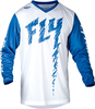 Fly Racing F-16 S24,  jersey kids,  color: White/Blue,  size: YS