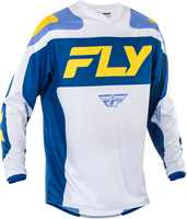 Fly Racing F-16 S25,  jersey,  color: White/Blue/Yellow,  size: M