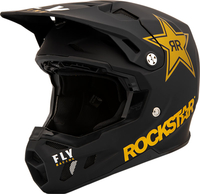Fly Racing Formula CC Rockstar,  cross helmet,  color: Matt Black/Gold,  size: XS
