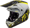 Fly Racing Formula CP Manic,  motocross helmet,  color: Matt Grey/Black/Yellow,  size: L