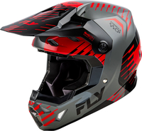 Fly Racing Formula CP Slice,  motocross helmet,  color: Grey/Red/Black,  size: M