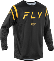 Fly Racing Kinetic Center,  jersey,  color: Black/Gold,  size: L