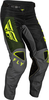 Fly Racing Kinetic Jet,  textile pants,  color: Black/Olive/Grey/Neon-Yellow,  size: 28