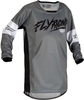 Fly Racing Kinetic Khaos,  jersey kids,  color: Grey/Black/White,  size: YS