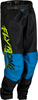 Fly Racing Kinetic Khaos,  textile pants kids,  color: Black/Blue/Neon-Yellow,  size: 18
