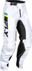 Fly Racing Kinetic Prix,  textile pants,  color: White/Black/Neon-Yellow,  size: 40