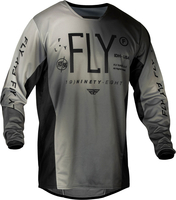 Fly Racing Kinetic Prodigy,  jersey kids,  color: Black/Grey/Light Grey,  size: YS