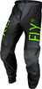Fly Racing Kinetic Prodigy,  textile pants kids,  color: Black/Dark Grey/Neon-Green,  size: 20