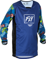 Fly Racing Kinetic Rebel,  jersey kids,  color: Blue/Light Blue/Yellow/Red,  size: YL