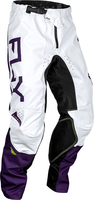 Fly Racing Kinetic Reload,  textile pants,  color: White/Violet/Yellow,  size: 28