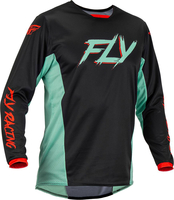 Fly Racing Kinetic S.E. Rave,  jersey,  color: Black/Mint/Red,  size: L