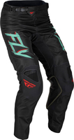 Fly Racing Kinetic S.E. Rave,  textile pants,  color: Black/Mint/Red,  size: 30