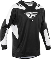 Fly Racing Kinetic Sym,  jersey,  color: Black/White,  size: L