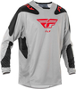 Fly Racing Kinetic Sym,  jersey,  color: Grey/Red/Black,  size: L