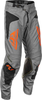 Fly Racing Kinetic Sym,  textile pants,  color: Grey/Orange/Black,  size: 28