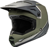 Fly Racing Kinetic Vision,  motocross helmet,  color: Matt Olive/Grey/Light Grey,  size: L