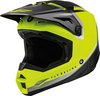 Fly Racing Kinetic Vision,  motocross helmet,  color: Neon-Yellow/Black/Grey,  size: S