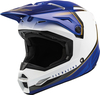 Fly Racing Kinetic Vision,  motocross helmet,  color: White/Blue/Gold,  size: S