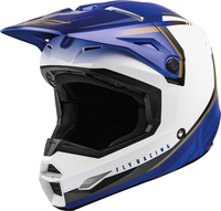 Fly Racing Kinetic Vision,  motocross helmet,  color: White/Blue/Gold,  size: S