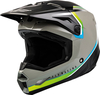 Fly Racing Kinetic Vision,  motocross helmet kids,  color: Grey/Black/Blue/Green,  size: YL